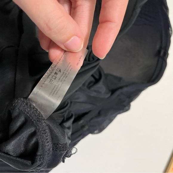 Spanx Ruched Swim Dress One Piece Swimsuit Black Size 12 K - Picture 8 of 8